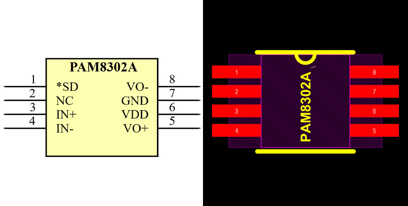 فوت پرینت PAM8302A