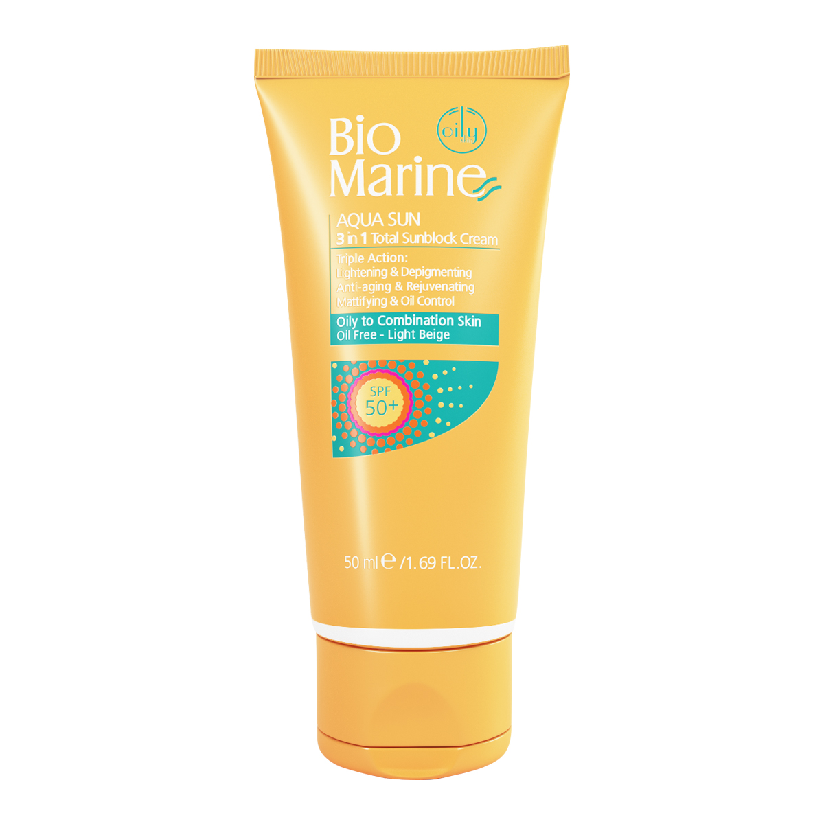 ضد آفتاب رنگی پوست چرب بایومارین SPF 50