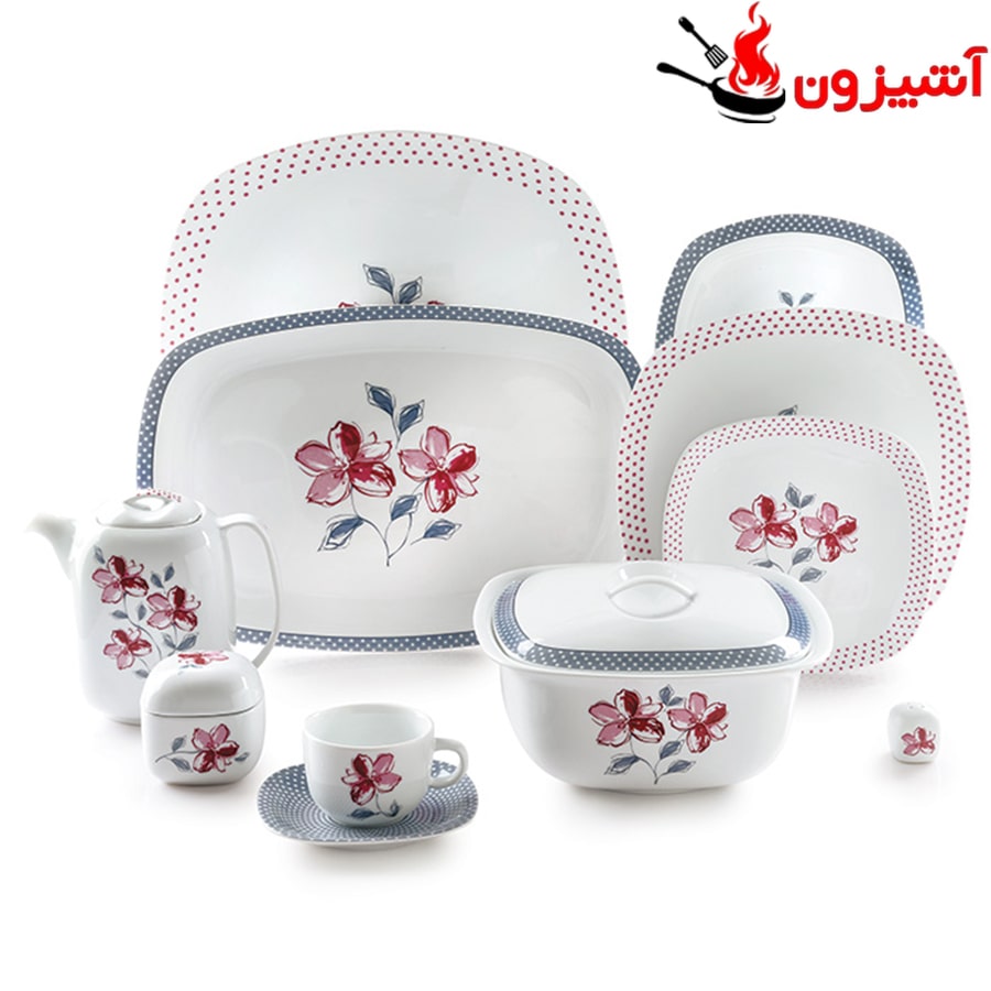 سرویس 98 پارچه 12 نفره طرح والنسیا ارغوانی