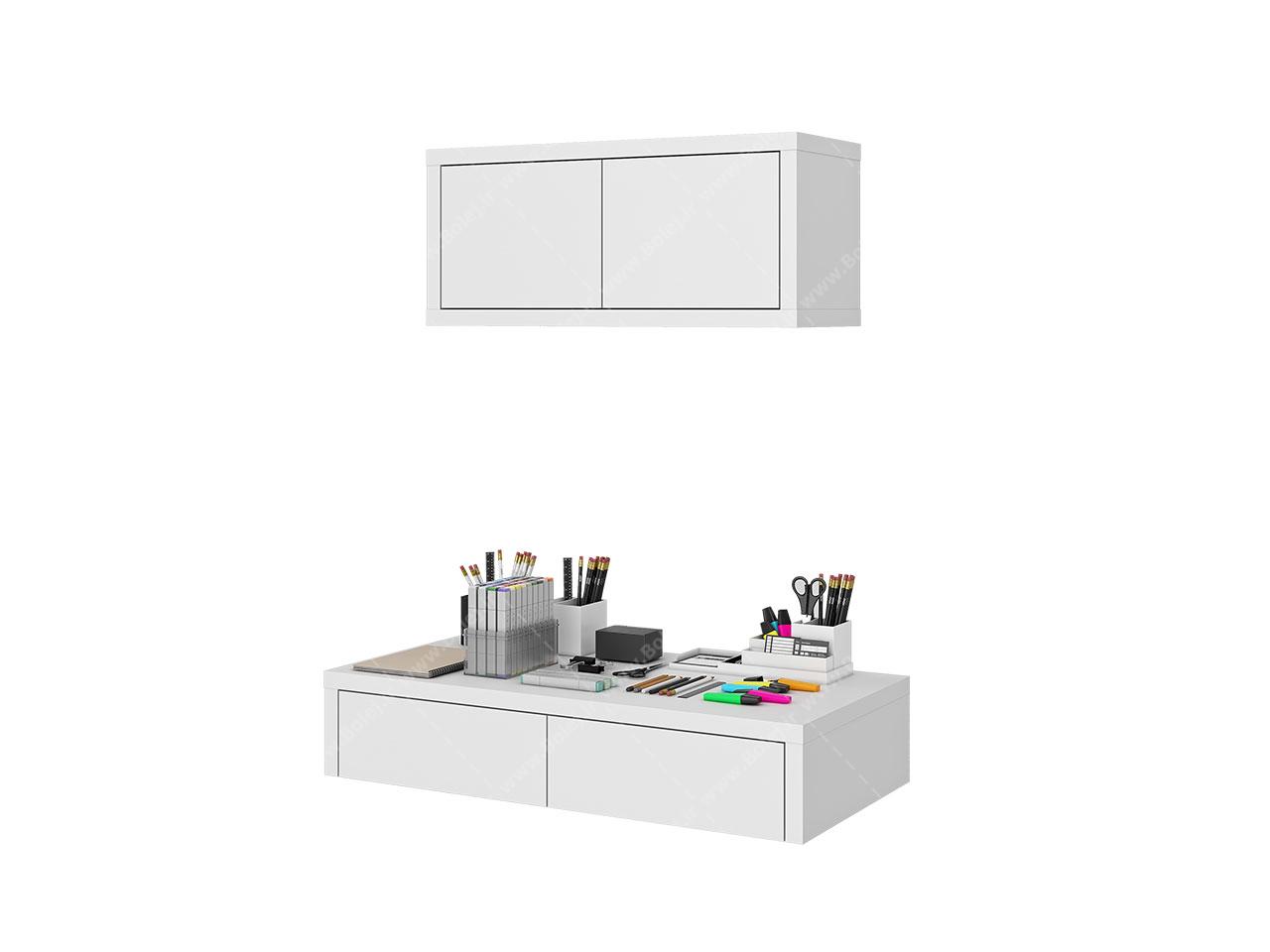 میز تحریر دیواری کتابخانه دار ام دی اف مدل دیاکو