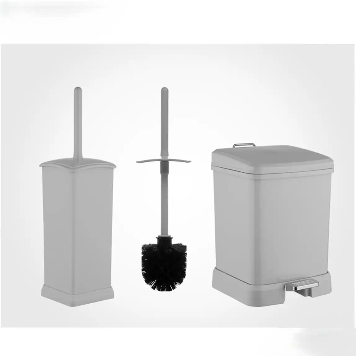 ست ‫سطل و فرچه 4.5 لیتری چهار گوش لیمون کد 192300 - طوسی