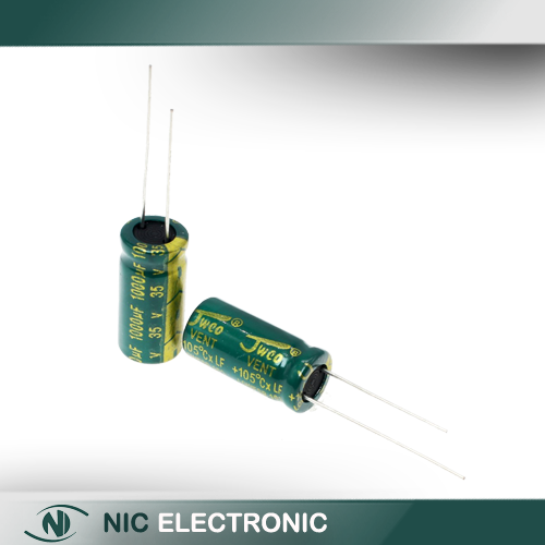 خازن الکترولیتی 1000UF35V-10X20-105C-GREEN