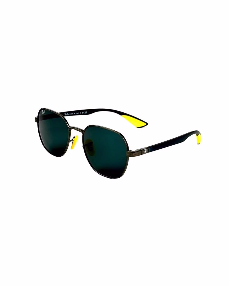 عینک آفتابی اسپرت ریبن فراری مدل RayBan RB3794-M Ferrari - فريم مشكي دسته نوك مدادي عدسي مشكي