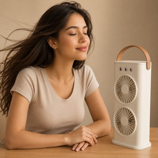 فن خنک کننده شارژی کد 7399XL-QM