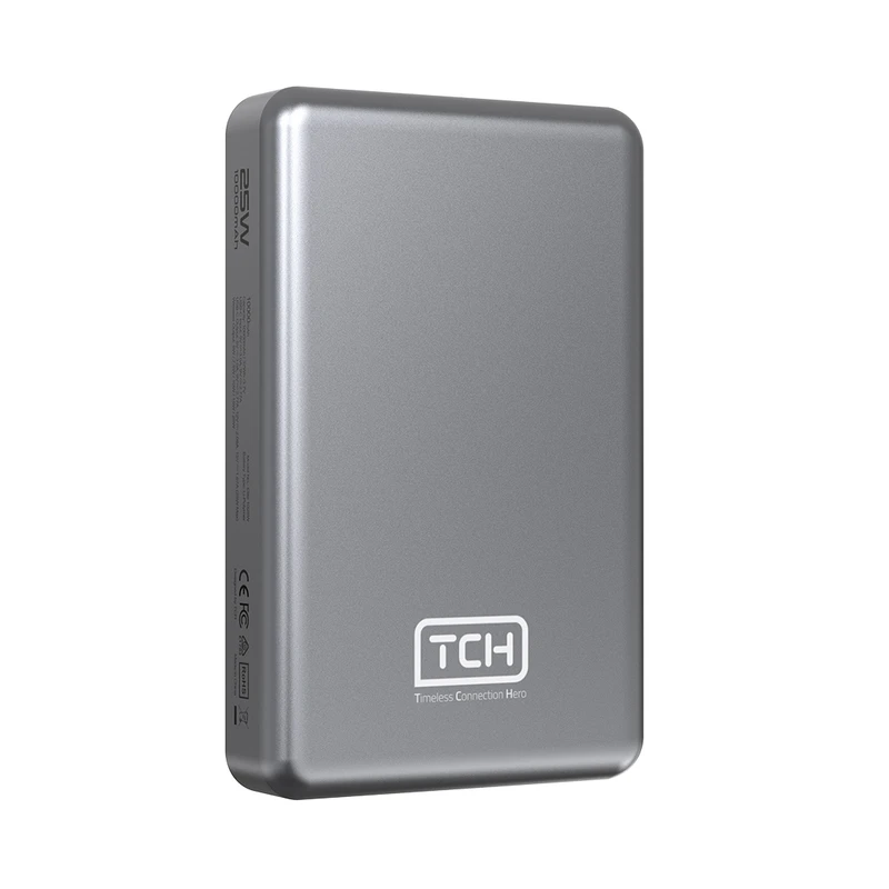 پاوربانک بی سیم 25 وات TCH مدل Elite 1025W ظرفیت 10000 میلیآمپرساعت