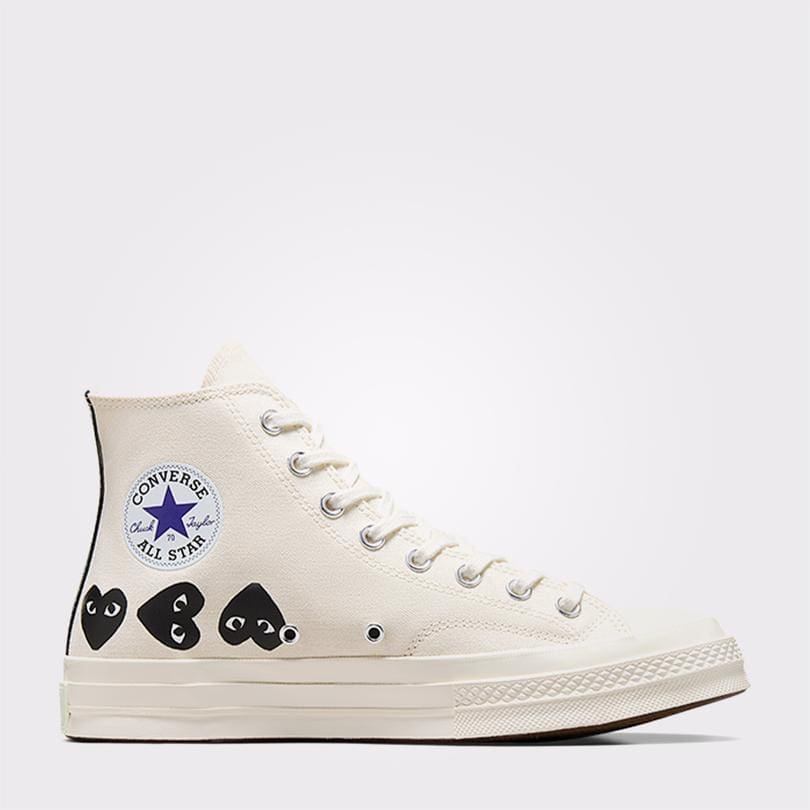 کتونی کانورس آل استار Chuck ۷۰ x Comme Des Garçons Play سفید مردانه و زنانه اورجینال