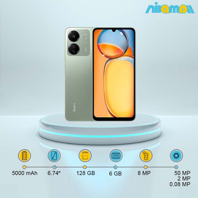 گوشی موبایل شیائومی مدل  Redmi 13C دوسیم کارت ظرفیت 128 گیگابایت و رم 6 گیگابایت