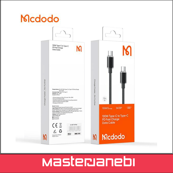 کابل شارژ تایپ سی به تایپ سی 100 واتی مک دودو مدل MCDODO CA-3670 طول 1.2 متر