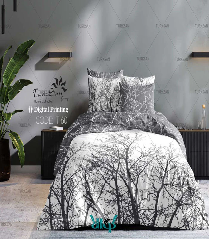 روتختی سفید طرح درخت دونفره کد T60
