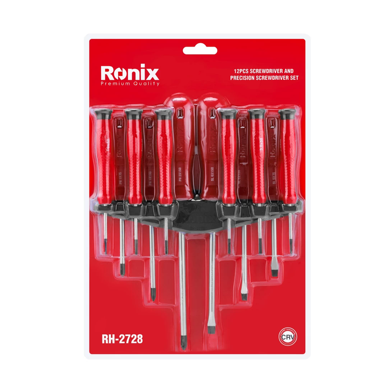 ست 12 عددی ترکیبی پیچ گوشتی و پیچ گوشتی ساعتی رونیکس مدل RH-2728