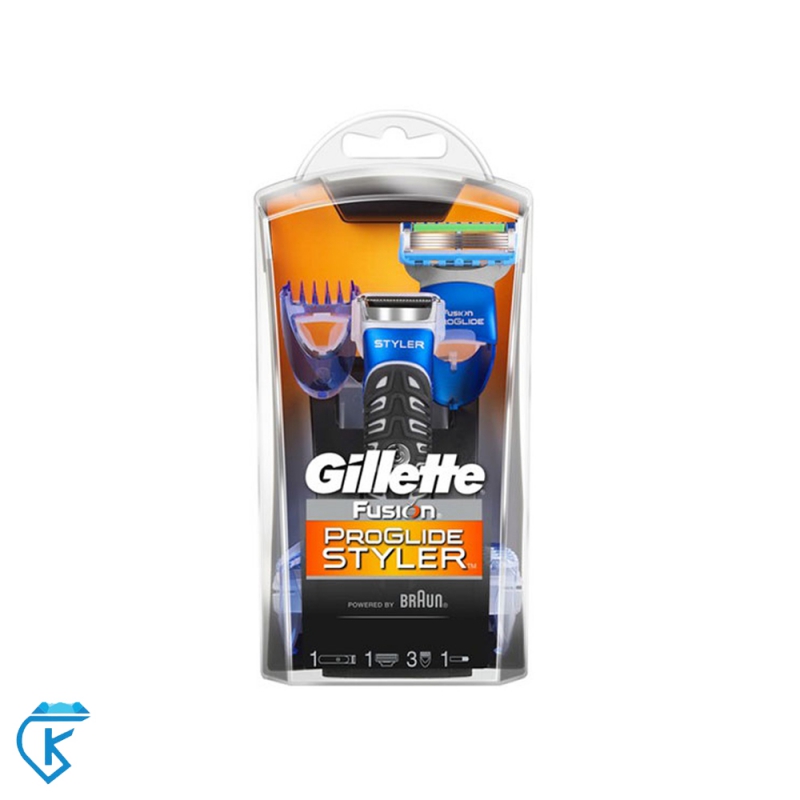 خود تراش ژیلت استایلر Fusion همراه ریش تراش برقی سه کاره Gillette fusion proglide styler