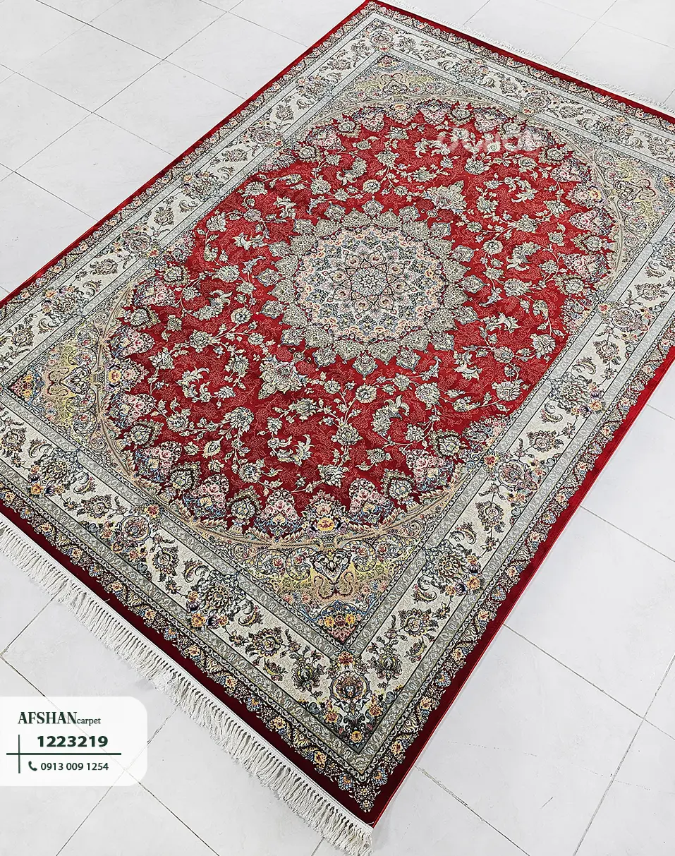 فرش 1200 شانه آکرلیک طرح شهریار کد 1223219 آریا