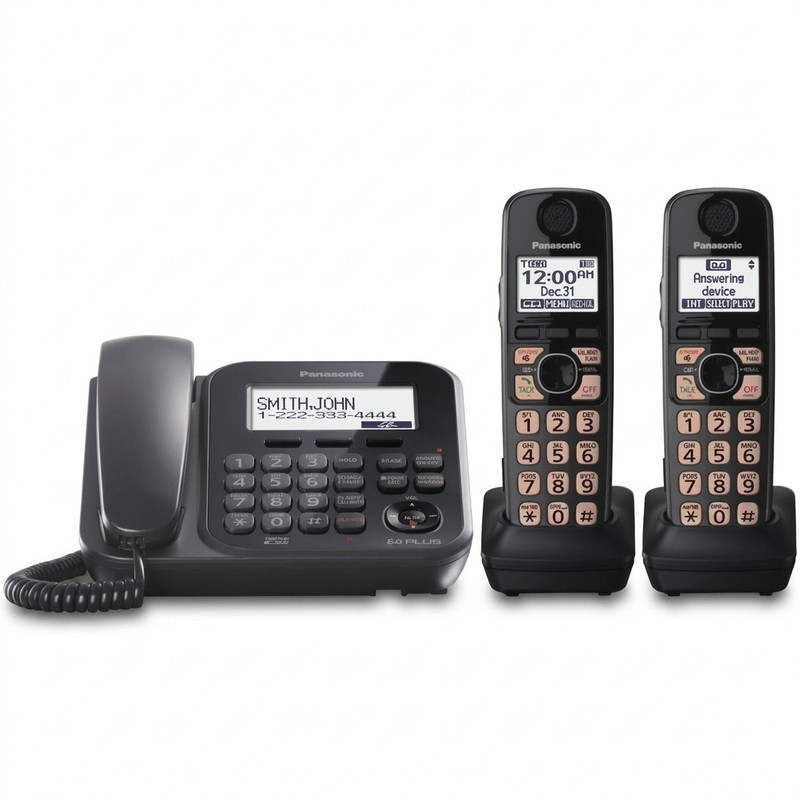 تلفن بی‌سیم پاناسونیک مدل KX-TG4772 - مشکی