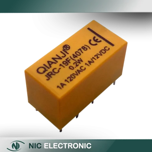 رله مخابراتی 12V بوبین وسط 8 پین مارک QIANJI کد JRC-19F(4078)