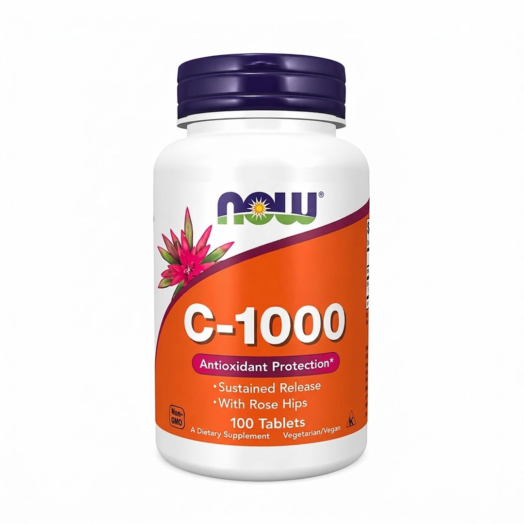 قرص مکمل ویتامین ث 1000 میلی گرم همراه با رز هیپ ناو 100 عددی / NOW Foods