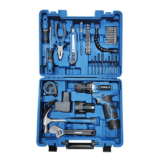 کیت 40 پارچه همراه دریل پیچ‌گوشتی شارژی 12 ولت ویوارکس مدل VR1240-CDK