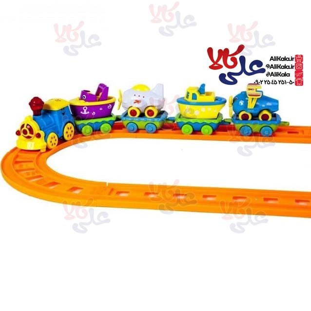 قطار اسباب بازی 5 واگن شنگ چوان مدل قایق و هواپیما کد 05