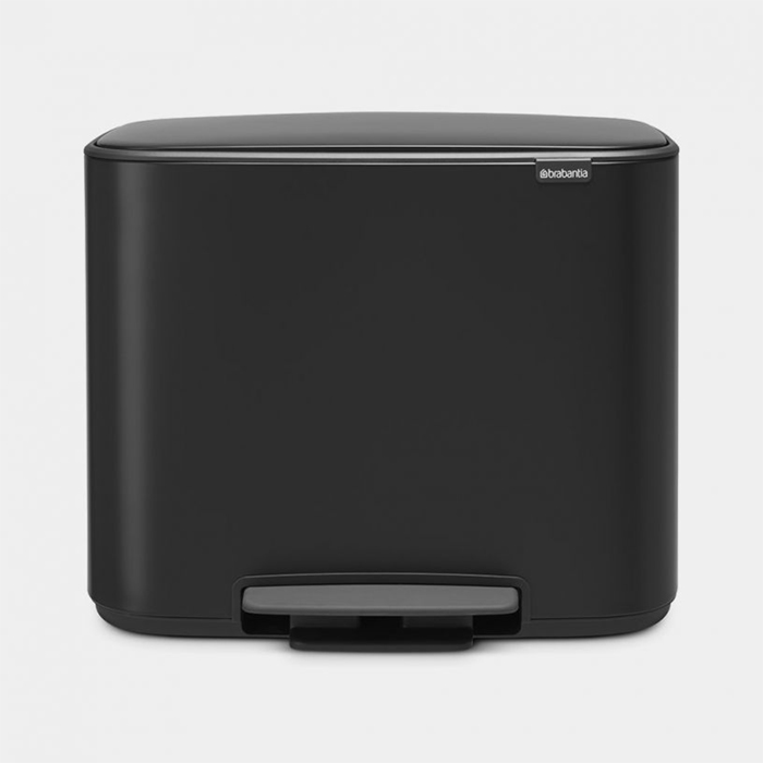 سطل زباله 11+23 لیتر مشکی مات برابانتیا | Brabantia BO PEDAL BIN