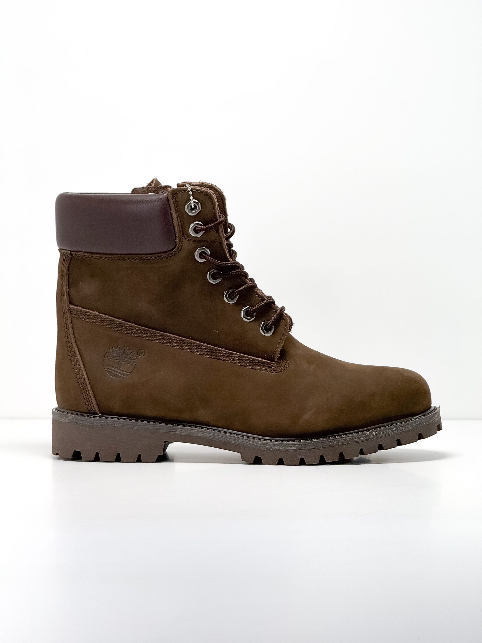 کفش نیم‌بوت تیمبرلند قهوه‌ای سوخته (شکلاتی) **Timberland 6-Inch Premium Boot Dark Brown