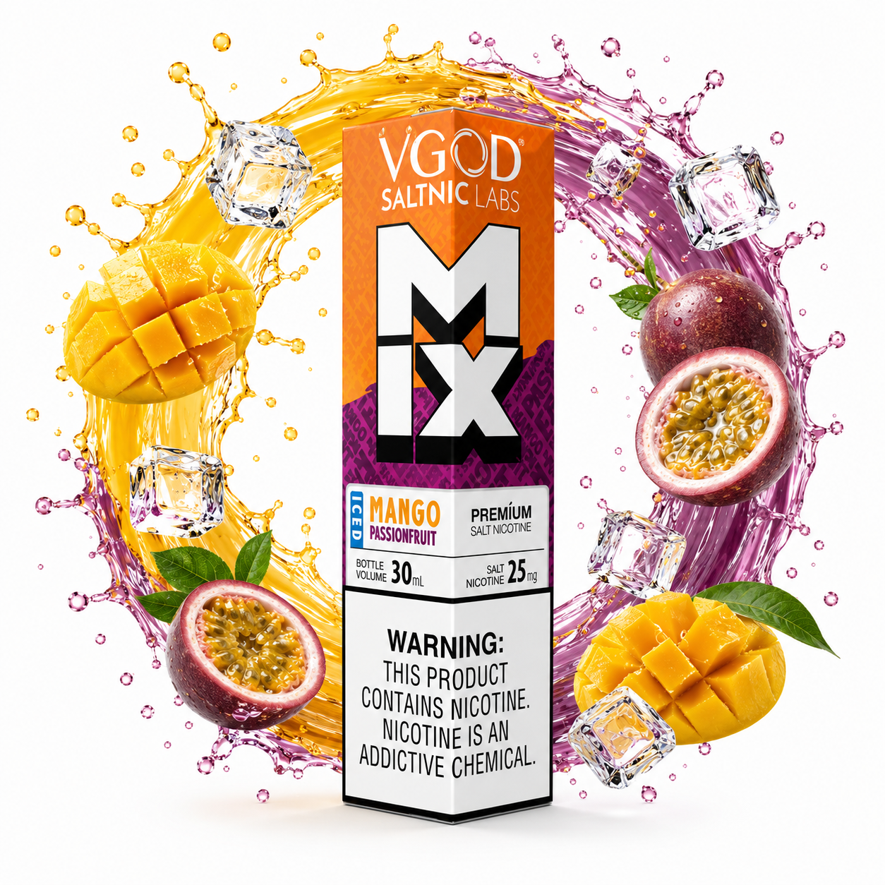 سالت انبه پشن فروت یخ ویگاد salt mango passion fruit v god