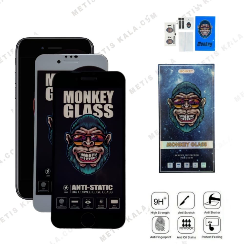 گلس مانکی آنتی استاتیک iPhone 6,7,8