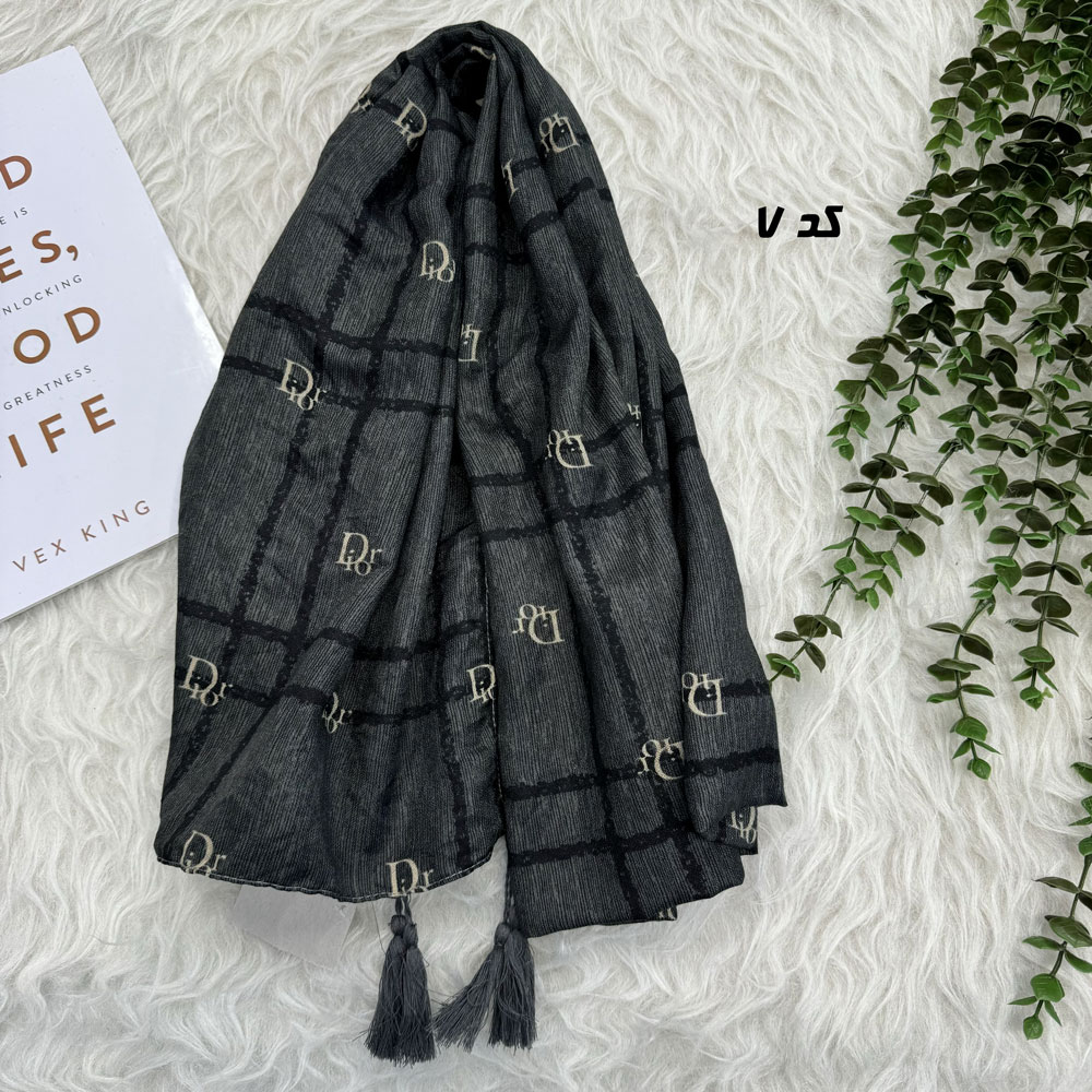 شال نخی طرح Dior کد 1724