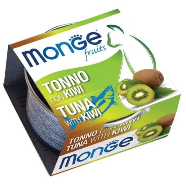 کنسرو گربه بالغ مونژه ماهی تن و کیوی Monge Fruits Tuna With Kiwi