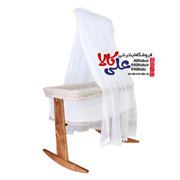 گهواره چوبی کودک مدل کارن