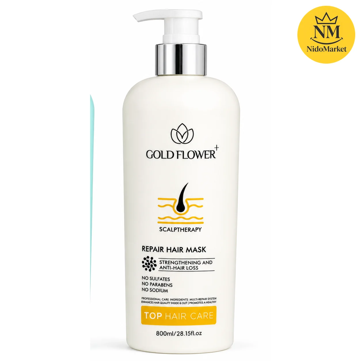 ماسک مو ترمیم کننده گلد فلاور اسکالپ تراپی 800 میل Repair Hair Mask