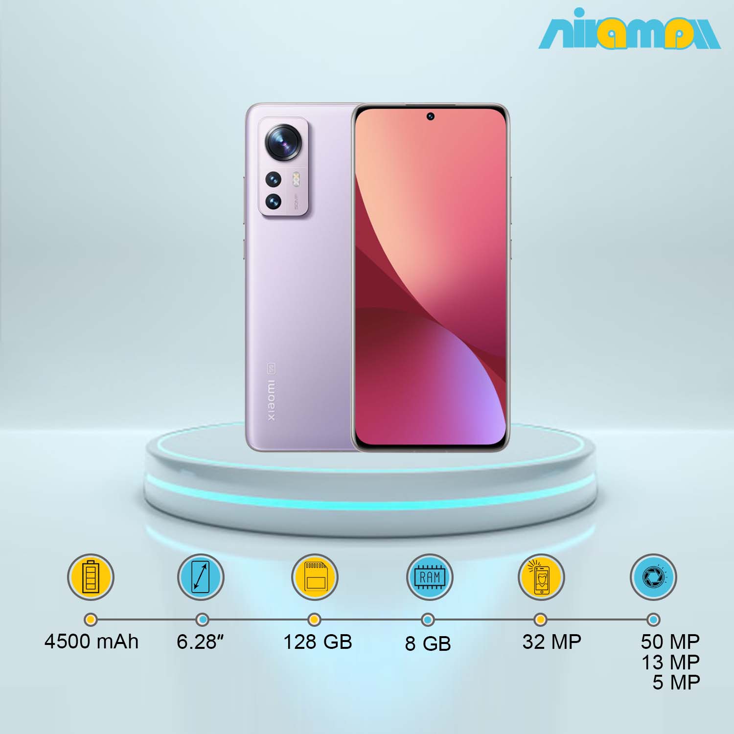 گوشی موبایل شیائومی مدل Xiaomi 12X 5G دو سیم کارت ظرفیت 128 و رم 8 گیگابایت