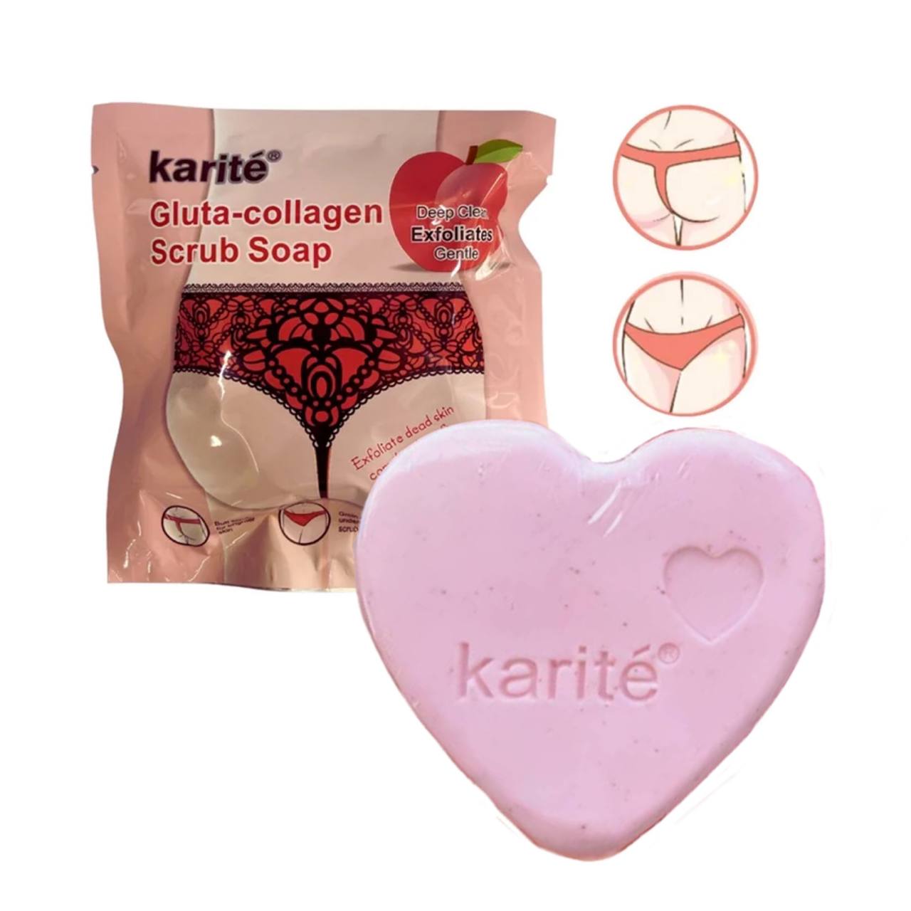 صابون اسکراب روشن کننده نواحی تیره بدن Karite