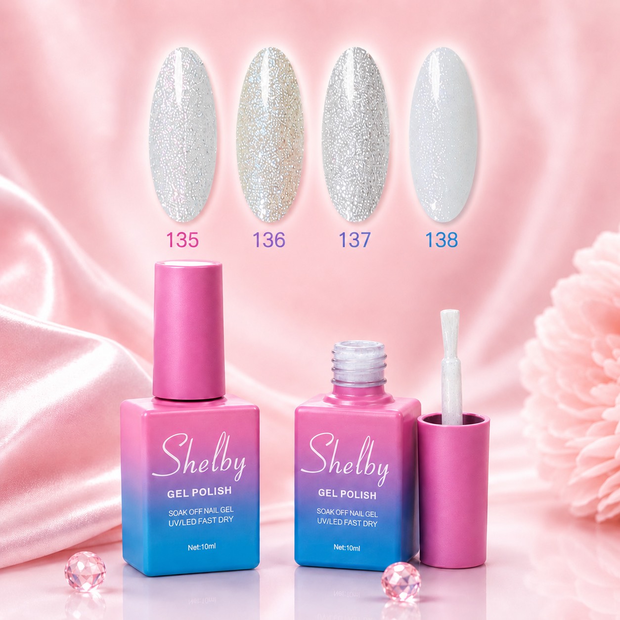 لاک ژل شاین دار کروم ۱۰ میل شلبی Shelby