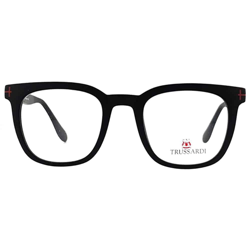 عینک طبی مربعی مشکی مات TRUSSARDI MR04-07