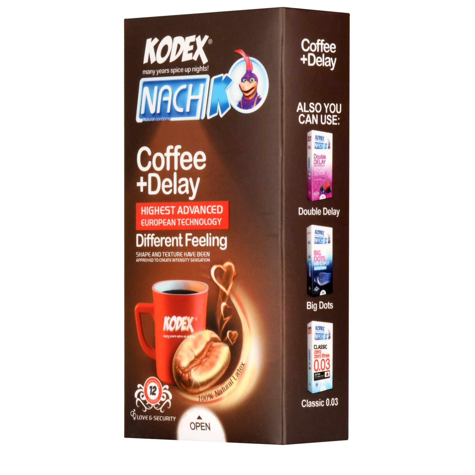 کاندوم تاخیری و نازک مدل Coffee کدکس 12عددی انقضا 2030