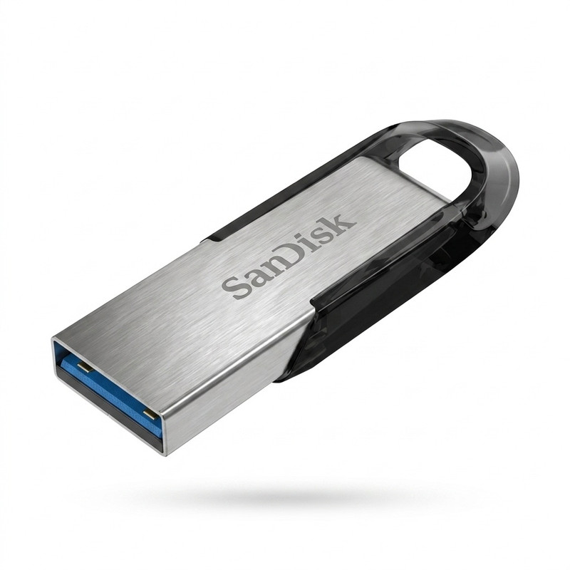 فلش مموری سن‌دیسک مدل CZ73 ظرفیت 128 گیگابایت با بدنه فلزی، رابط USB 3.0 و سرعت انتقال 150 مگابایت بر ثانیه، سازگار با کامپیوتر، لپ‌تاپ، گوشی و تلویزیون - مشکی - نقره ای
