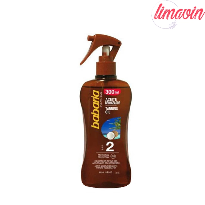 اسپری روغن برنز کننده باباریا مدل نارگیل حجم 300 میلی لیتر
