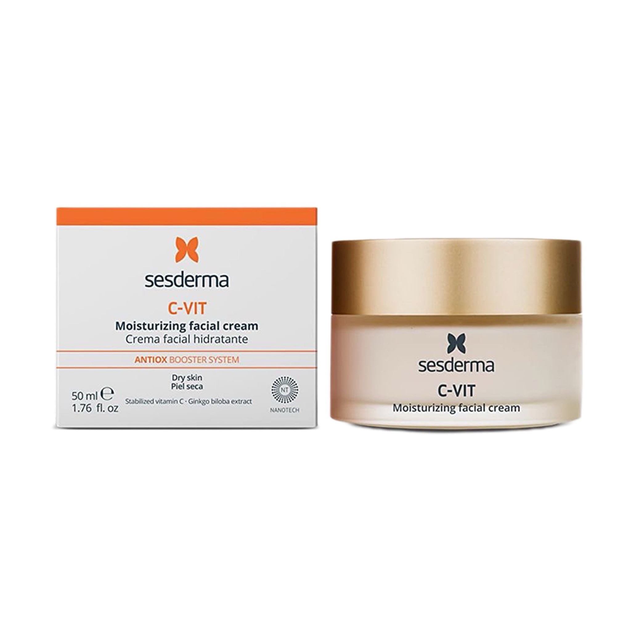 کرم کاسه ای مرطوب کننده صورت سی ویت سسدرما حجم ۵۰ میل Sesderma C-VIT Moisturizing Facial Cream 50 ml