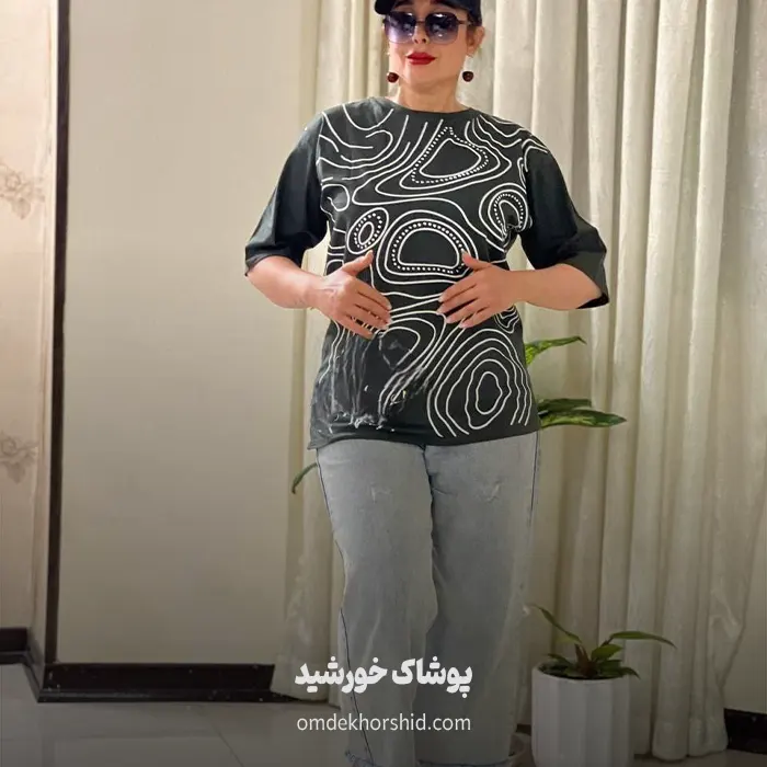 تیشرت پنبه مارپیچ