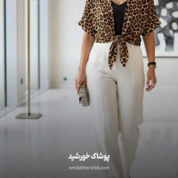 شومیز پلنگی گره ای
