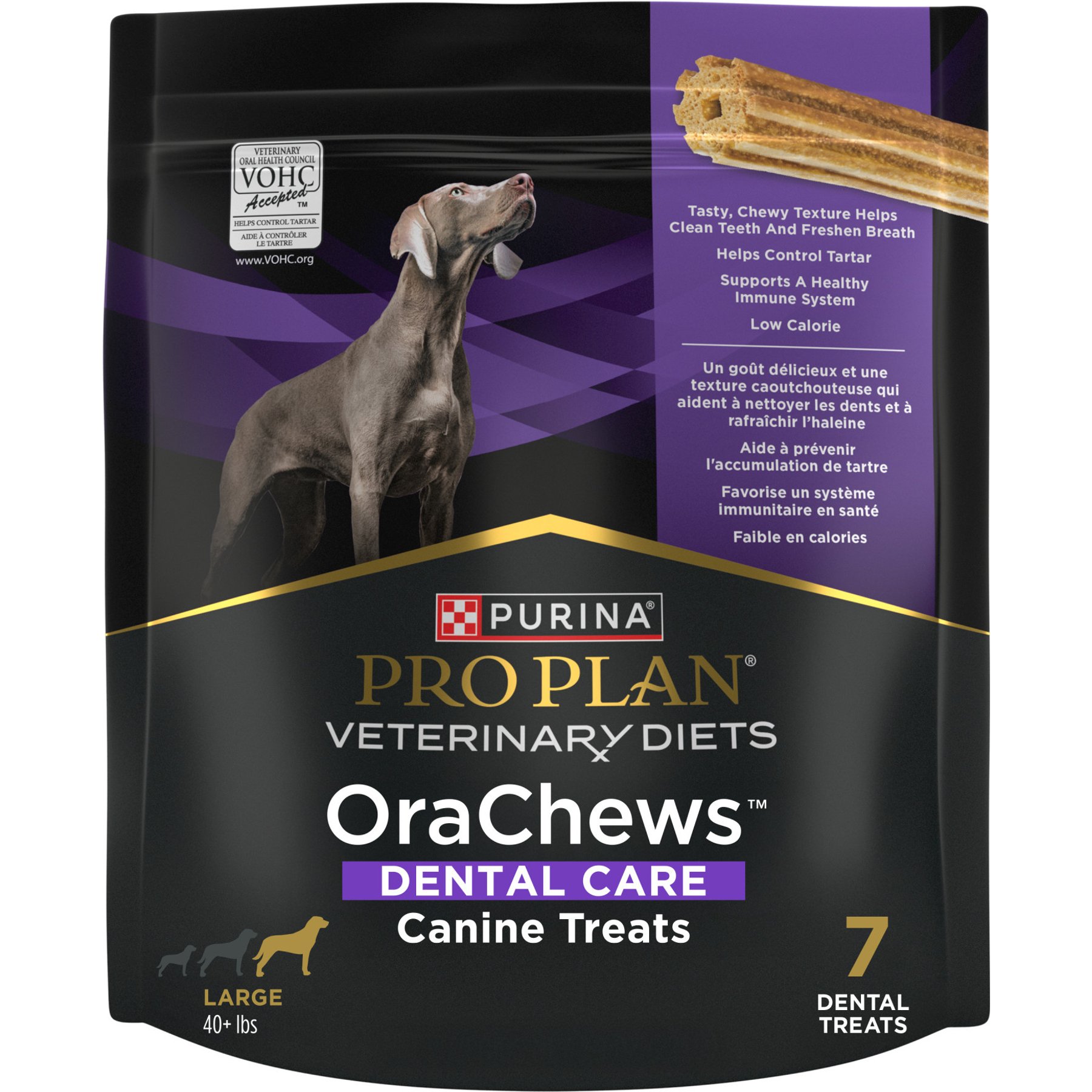 تشویقی سگ پورینا پرو پلن سگ بالغ نژاد بزرگ تشویقی دندان کم چرب مرغ ۷ عدد | Purina Pro Plan Dental Chews Large Low Fat Chicken 7ct