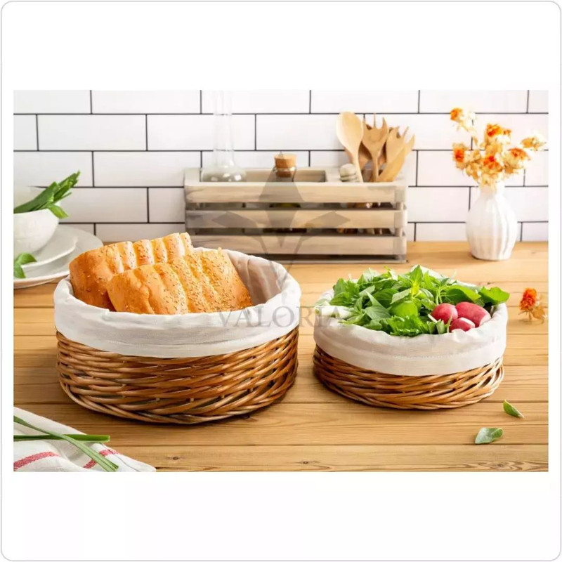 سبد نان و سبزی گرد حصیری سایز بزرگ