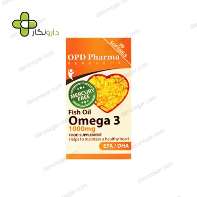 کپسول ژلاتینی امگا 3 بدون جیوه او پی دی فارما