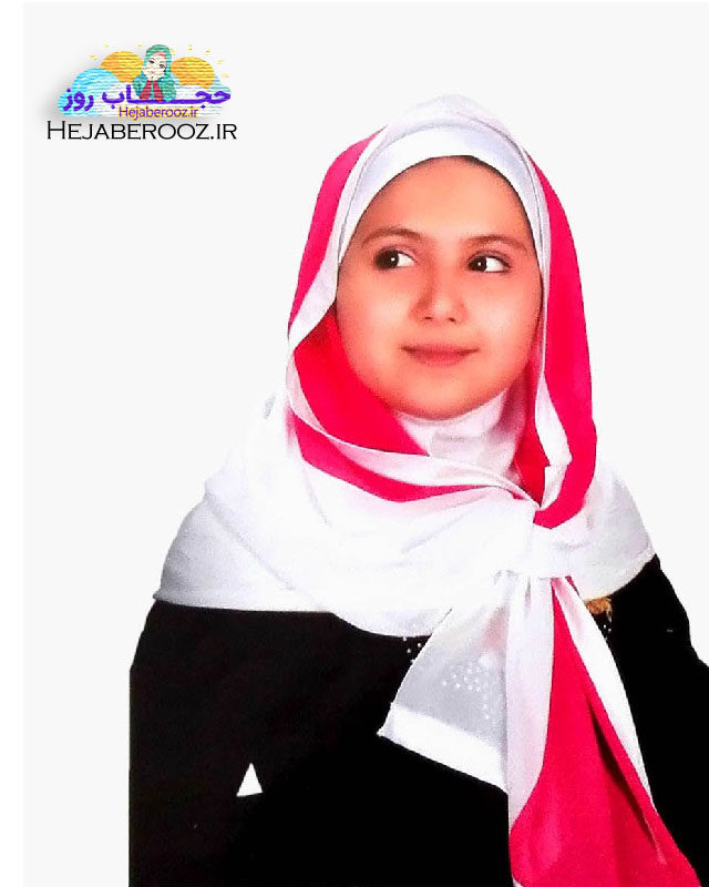 مقنعه دخترانه مدل کویتی (شالدار)