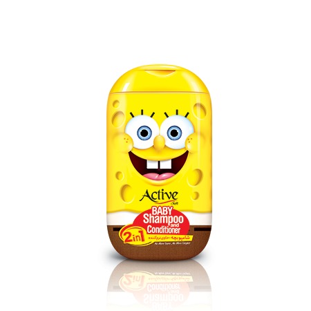 شامپو و نرم کننده موی سر کودک ۲in۱ اکتیو (Sponge Bob) باب اسفنجی
