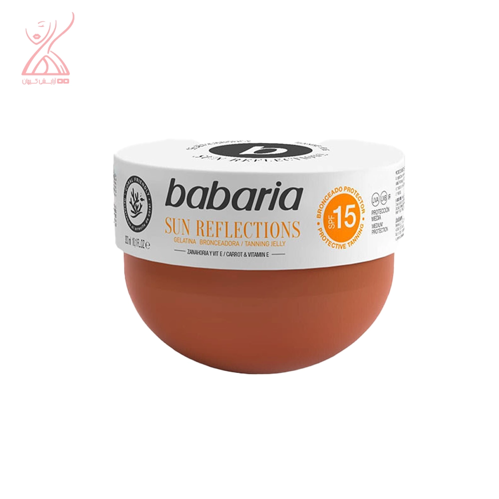 ژل برنزه کننده بدن باباریا Babaria Bronzer Jelly Sun Reflections SPF15