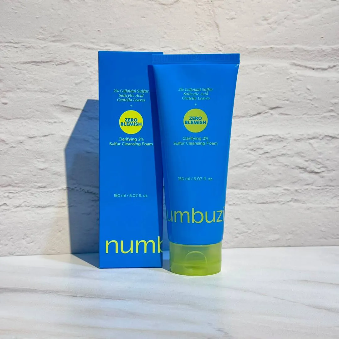 فوم شستشوی صورت ضدجوش گوگرد 2% زیرو بلمیش نامبوزین 150 میل Numbuzin No.0 Zero Blemish Clarifying 2% Sulfur Cleansing Foam