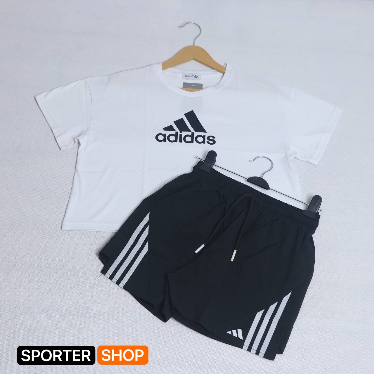 ست کراپ شلوارک adidas