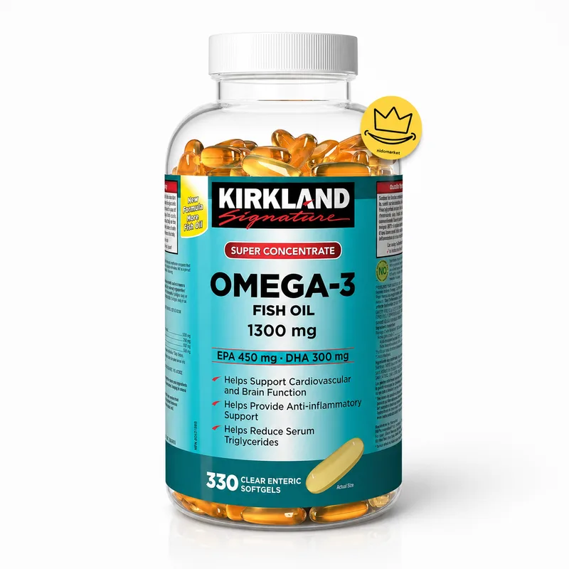 سافت ژل امگا 3 کرکلند 330 عددی Fish Oil 1300 mg
