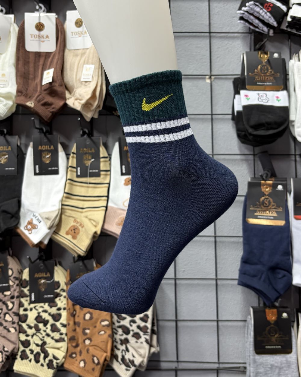 جوراب نیم ساق دو رنگ nike شیکپا