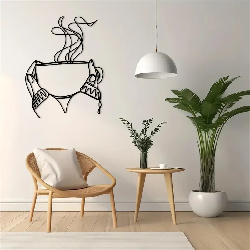 استیکر چوبی فنجان قهوه